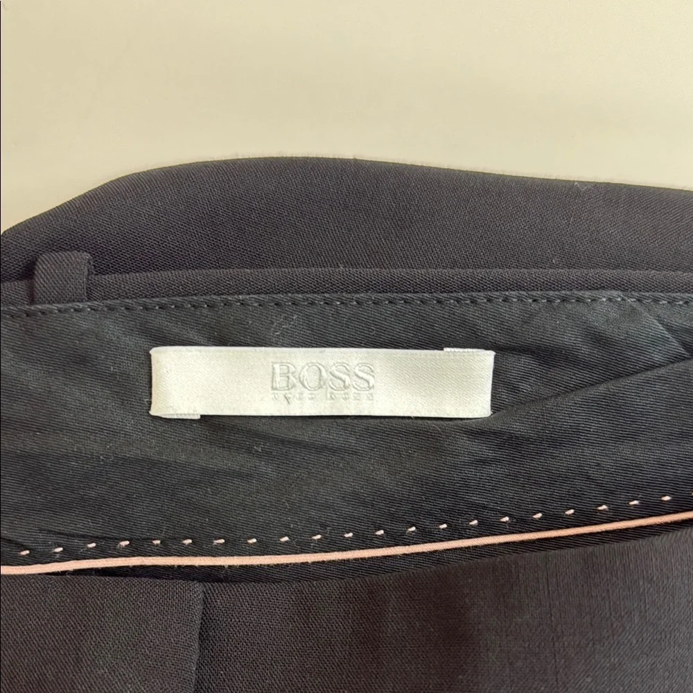 Hugo Boss Tiluna Wool Cropped Sleek Black Trousers Size 6 - Picture 10 of 15